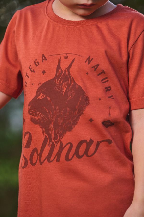 T-shirt koszulka dziecięca rudy RYŚ